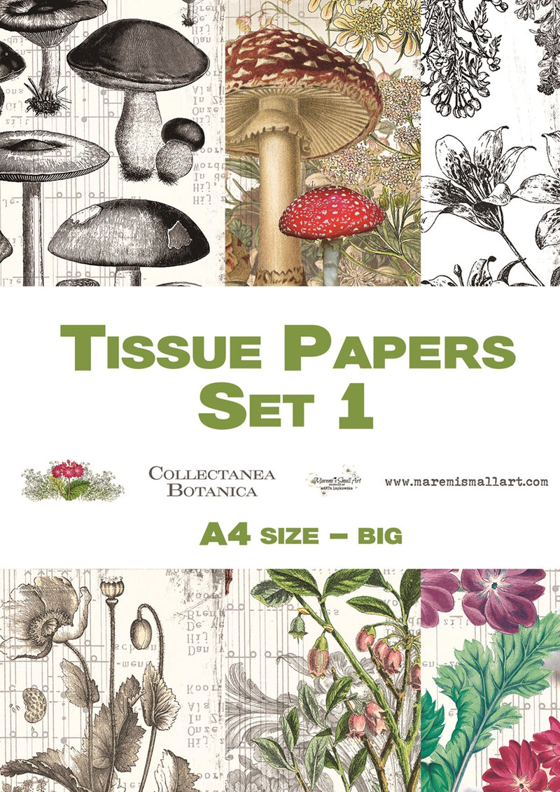 A4 set 1 'Collectanea Botanica' Maremi's Tissue Papers