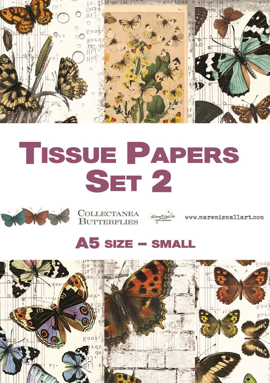A5 set 2 'Collectanea Butterflies' Maremi's Tissue Papers – Maremi
