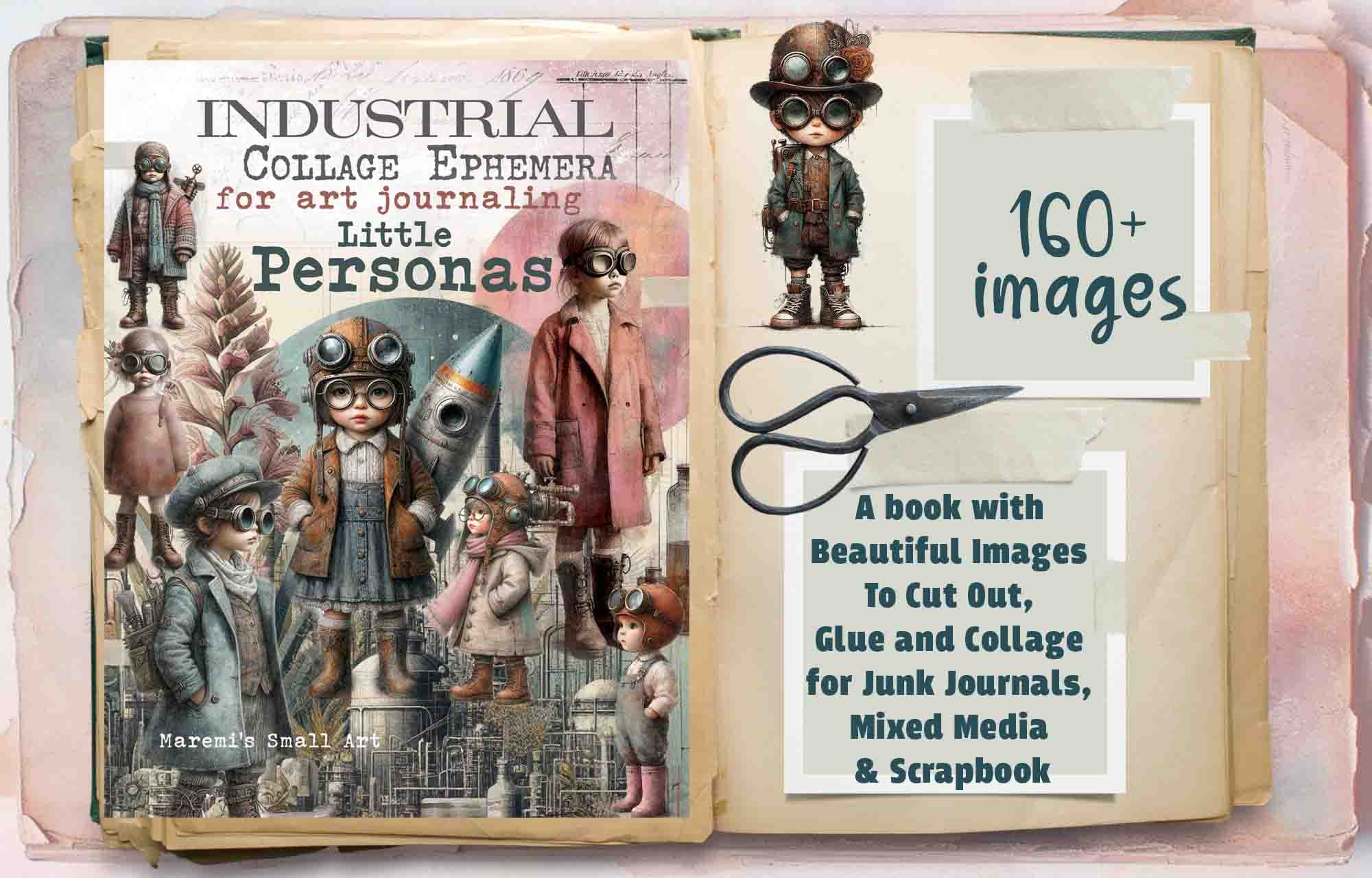 Maremi's Small Art - Industrial Collage Pages for Art Journaling - Little Personas