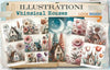 Maremi's Small Art - Illustrationi Collage Pages for Art Journaling - Whimsical Houses & Backgrounds