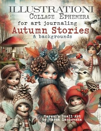 Maremi's Small Art - Illustrationi Collage Pages for Art Journaling - Autumn Stories & Backgrounds