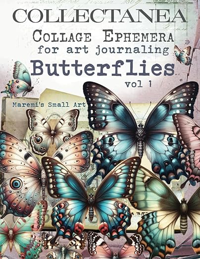 Maremi's Small Art - Collectanea Collage Pages for Art Journaling - Butterflies vol 1