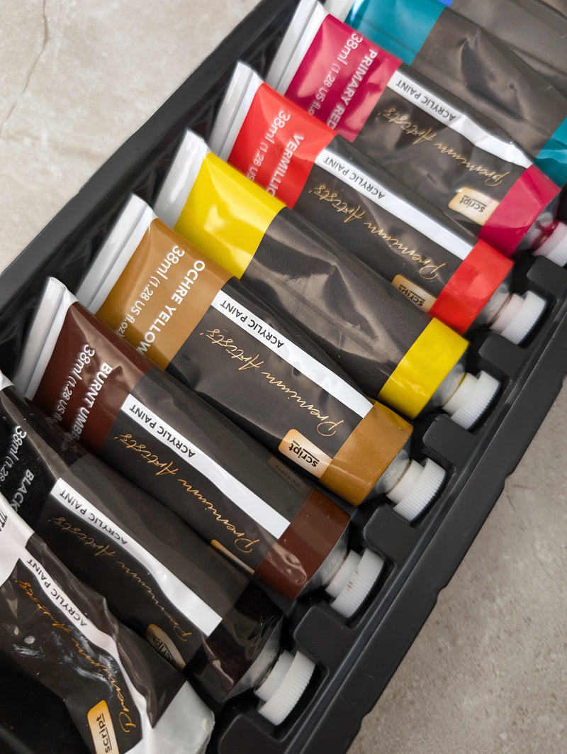Set of acrylic paints