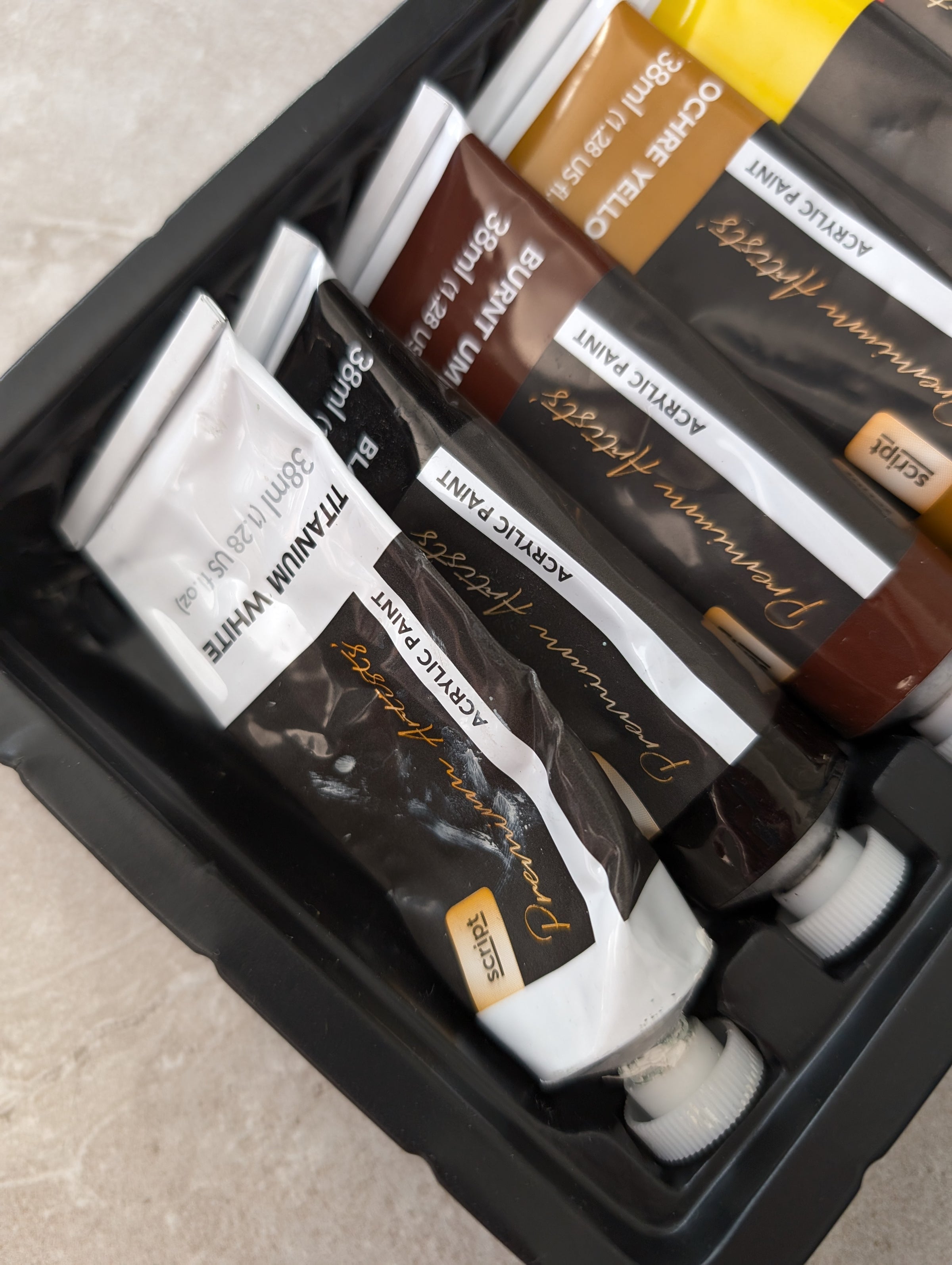 Set of acrylic paints