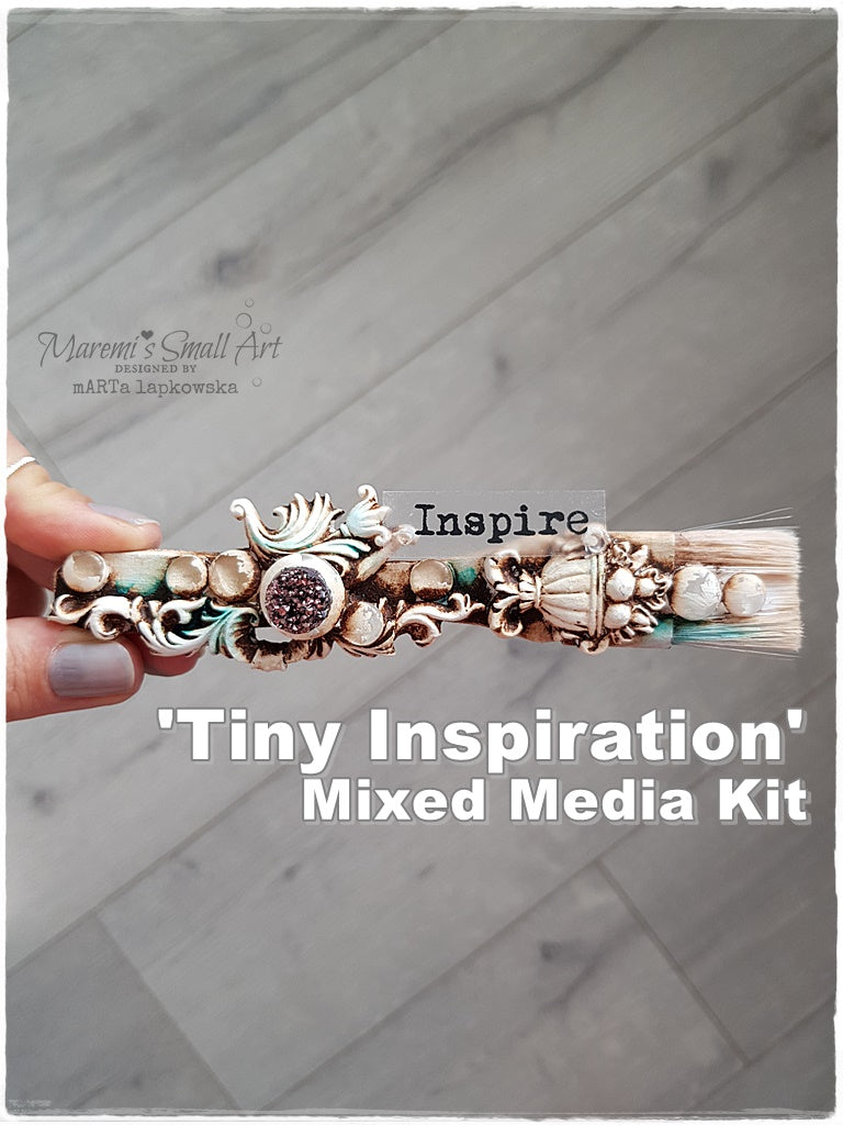 Tiny Inspiration /Altered Brush/ - Mixed Media Online Class + products KIT