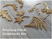 Beautiful Floral Set of Chipboards