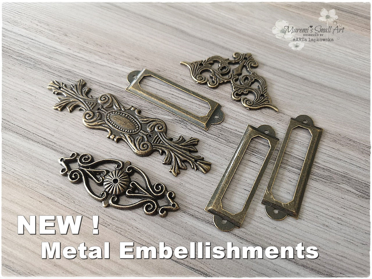 NEW! Beautiful Ornament Metal Embellishments
