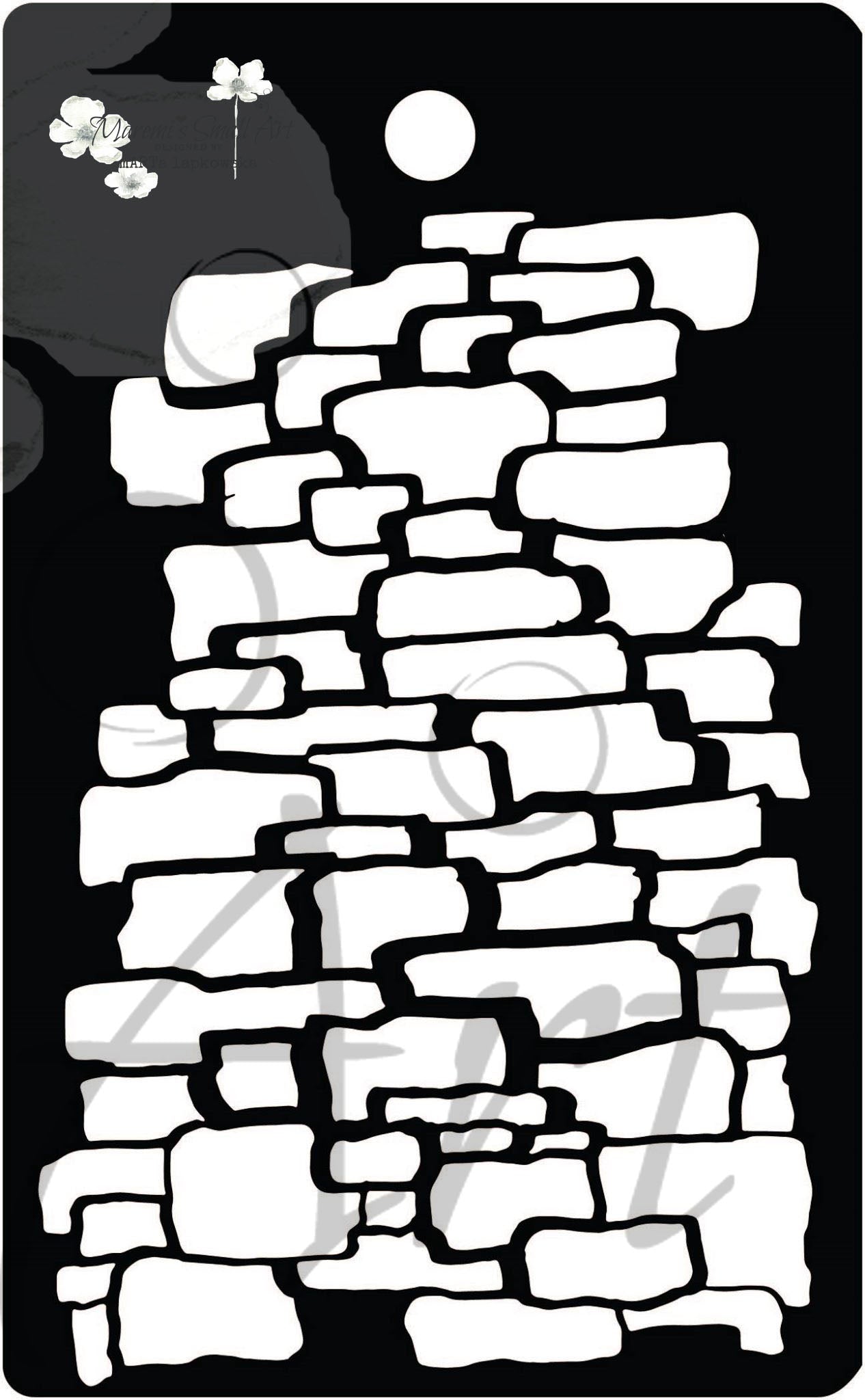 Maremi's Tag Stencil 'STONE WALL' Maremi Small Art