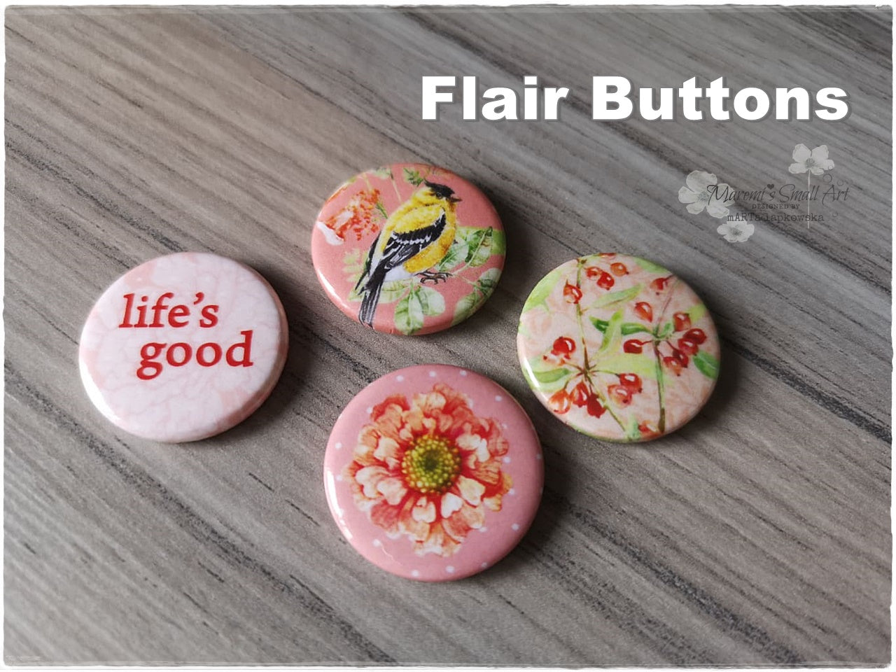 Flair Buttons 'Life'