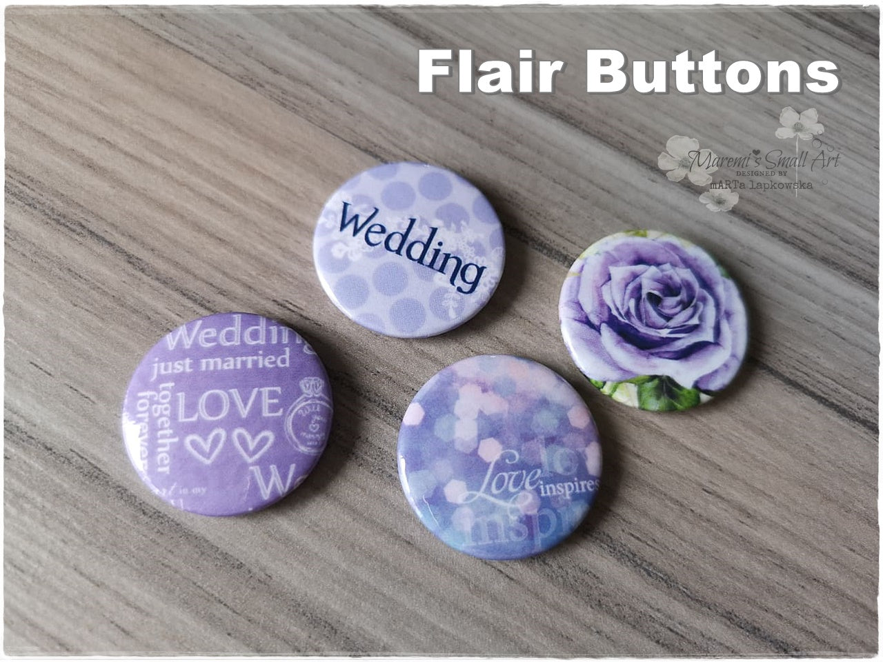 Flair Buttons 'Wedding'