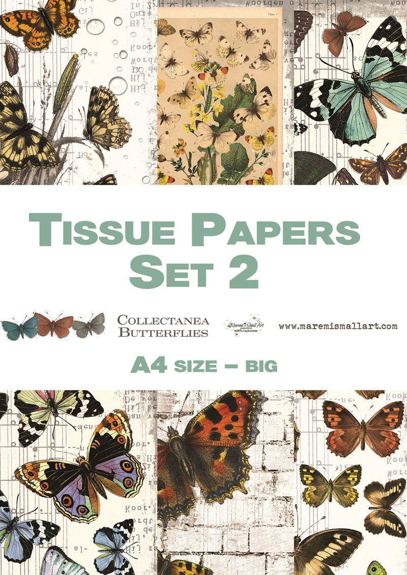 A4 set 2 'Collectanea Butterflies' Maremi's Tissue Papers