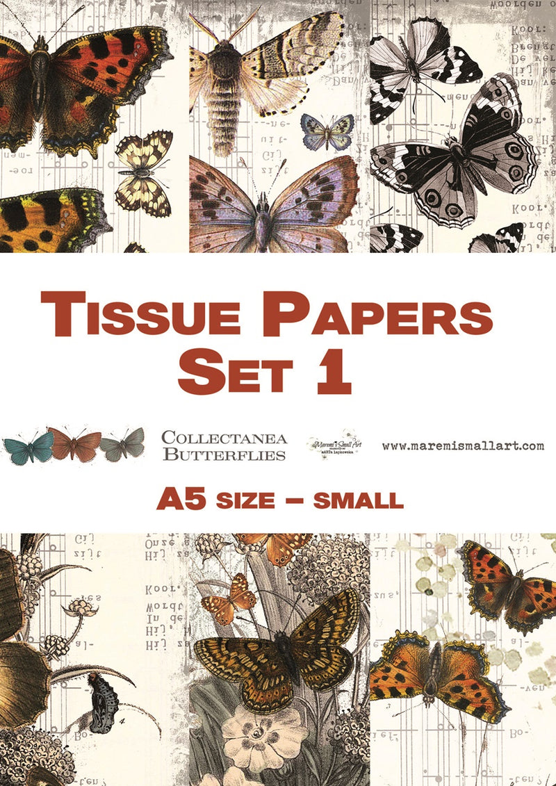 A5 set 1 'Collectanea Butterflies' Maremi's Tissue Papers