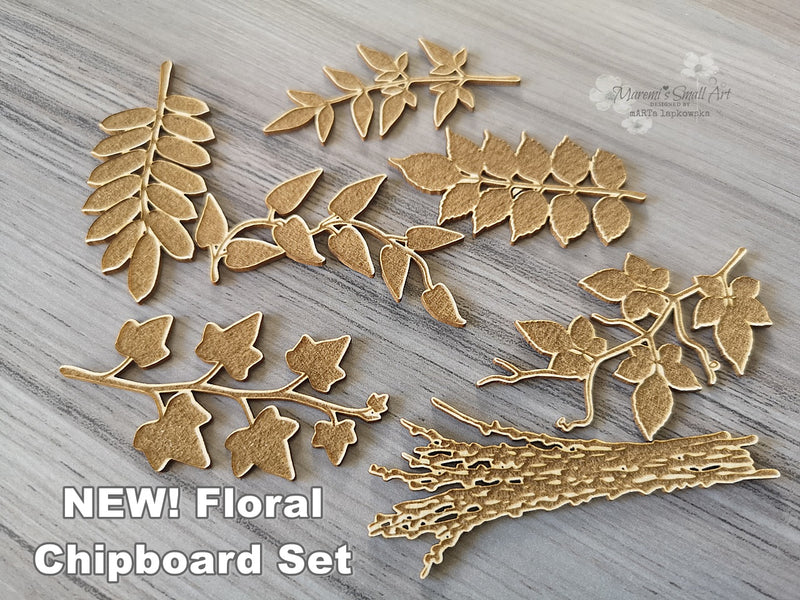 NEW! Floral Set of Chipboards