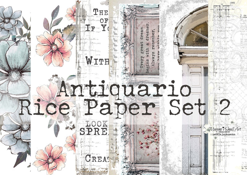 Set 2 'Antiquario' Collection Maremi's Rice Papers
