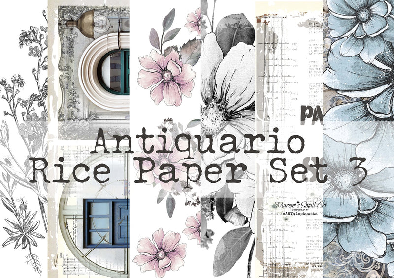 Set 3 'Antiquario' Collection Maremi's Rice Papers