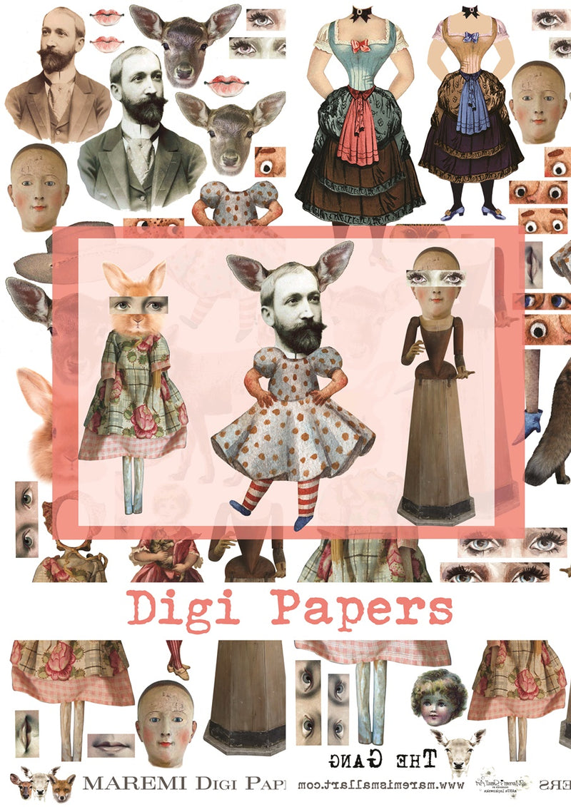 Ddagi Paper 7 The Gang Vintage Digi Paper – Maremi Small Art