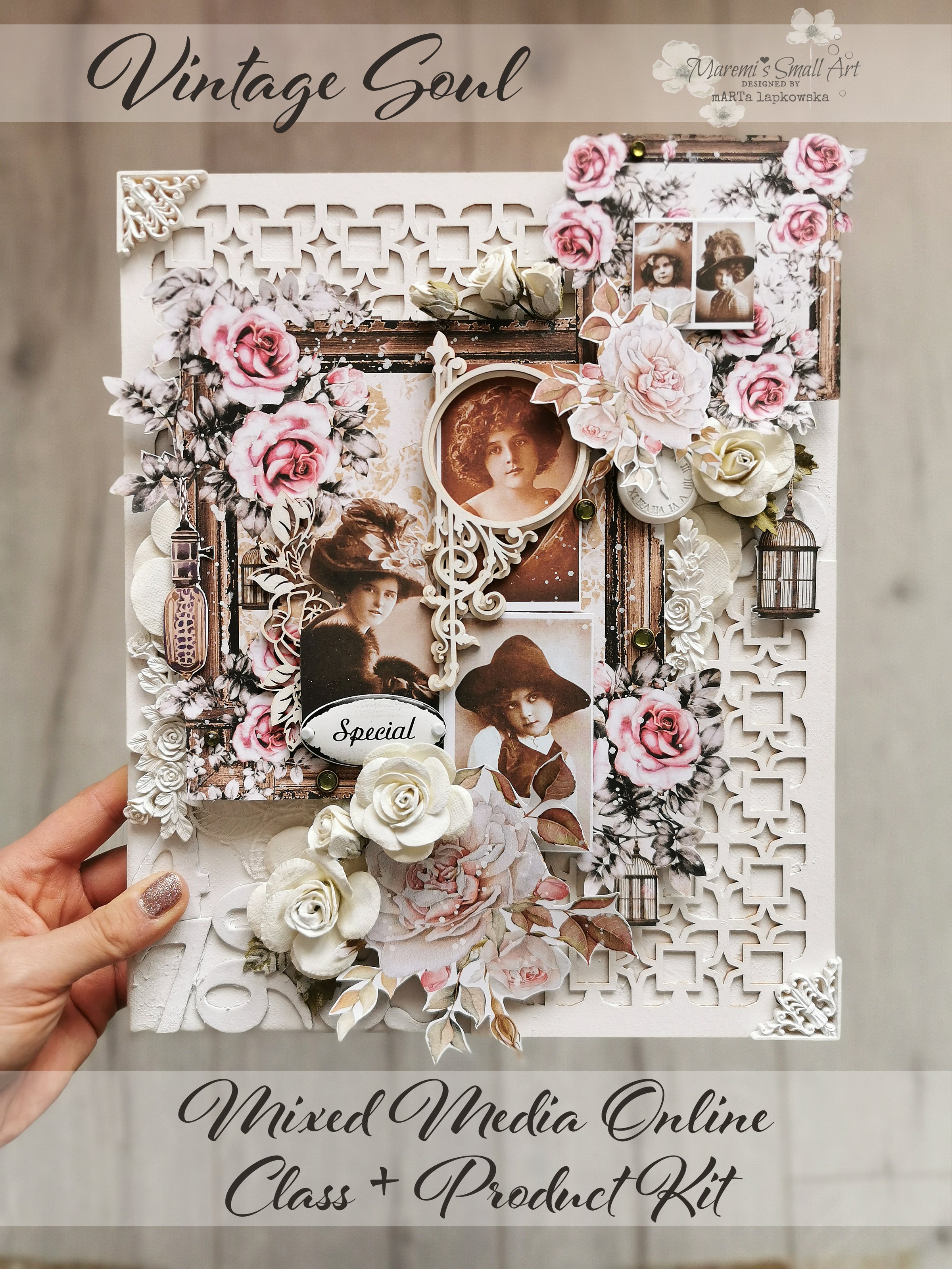 Vintage Soul - Mixed Media Online Class + products KIT